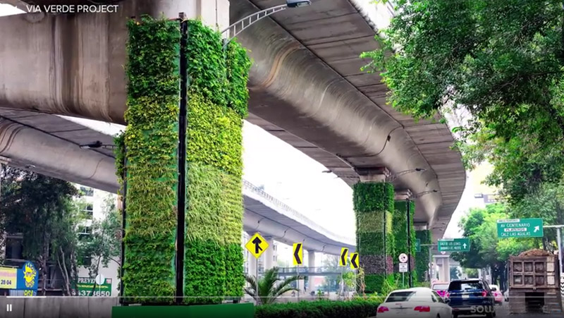 Mexico City’s Vertical Gardens: Via Verde Project