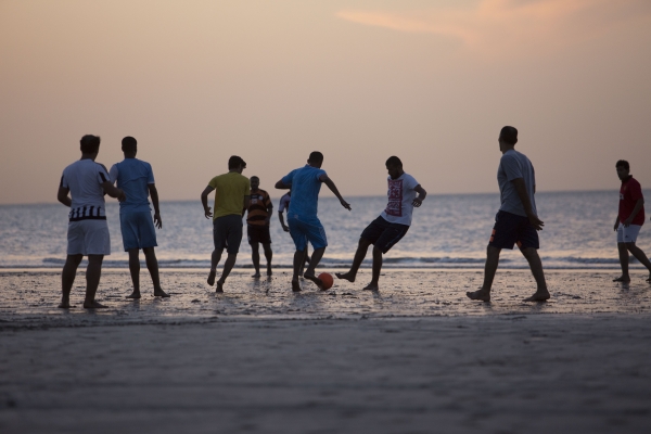 Football on the beach to keep youngsters busy and adults fit