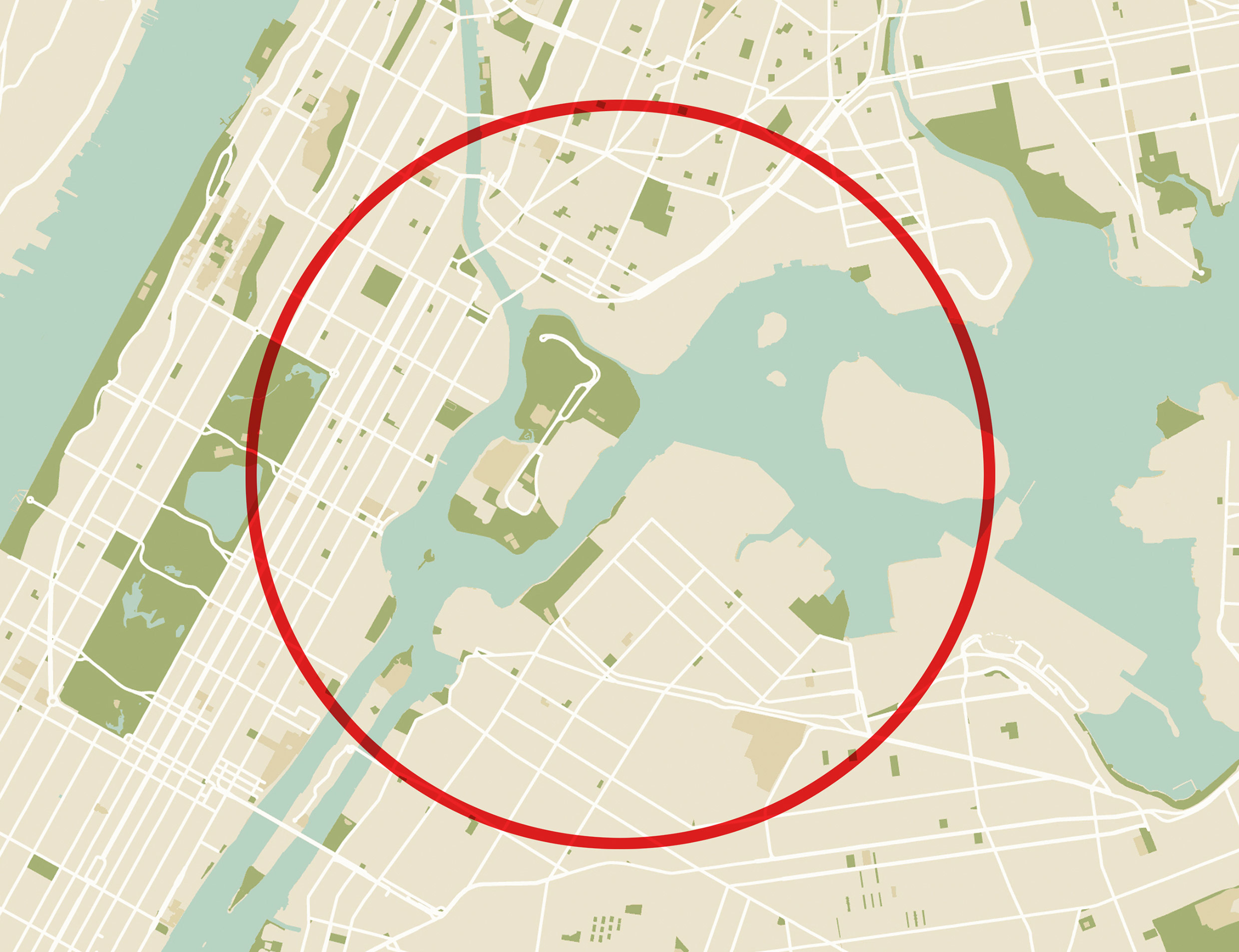 Circle through New York