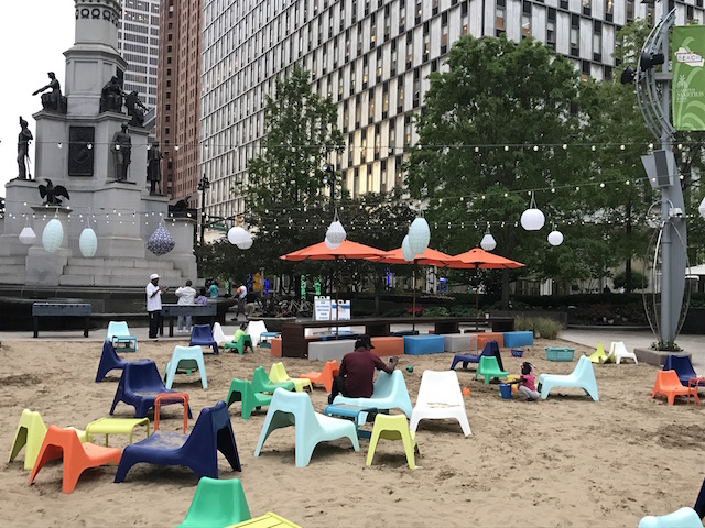 Placemaking: Urban beach in Downtown Detroit