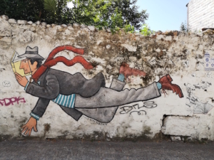 Street art along the Rua Miguel Bombarda